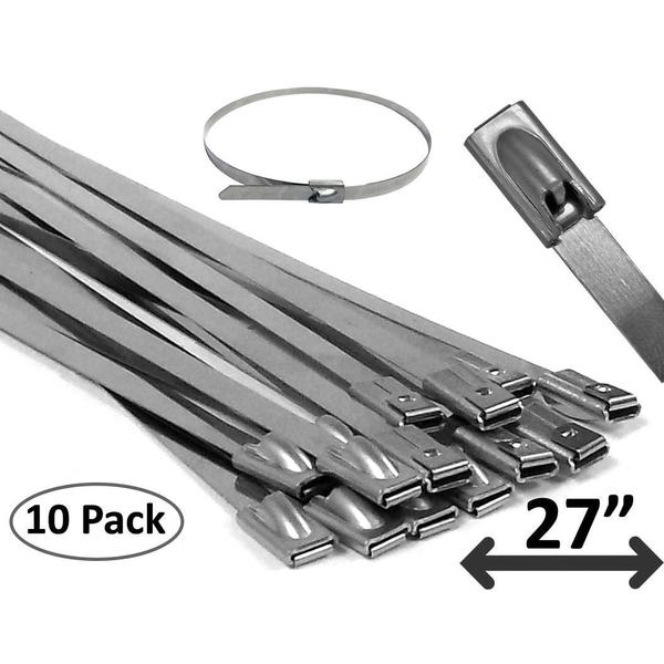Electriduct Stainless Steel Cable Ties- 27" x 10 Pieces CT-ED-SS-27-10